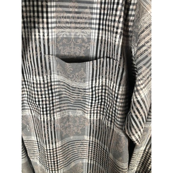 Gino Lussari Men’s Gray Plaid Button Down Adult Size 32-33 Shirt - Picture 7 of 7